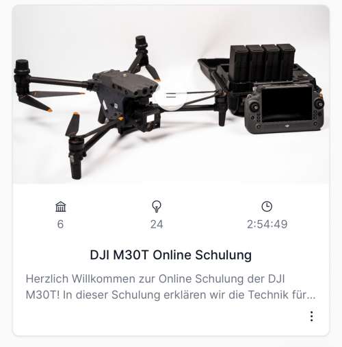 DJI M30T Online Schulung für die Matrice 30T